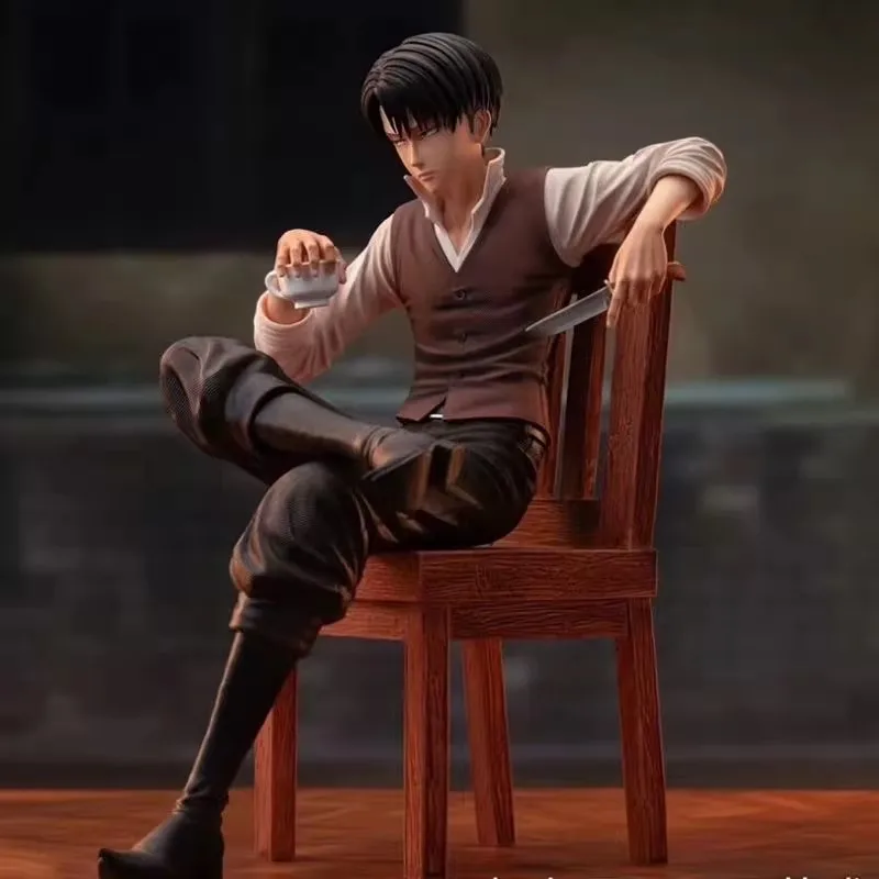 19cm Anime Attack on Titan Figures Levi Ackerman GK Figure - Image 3
