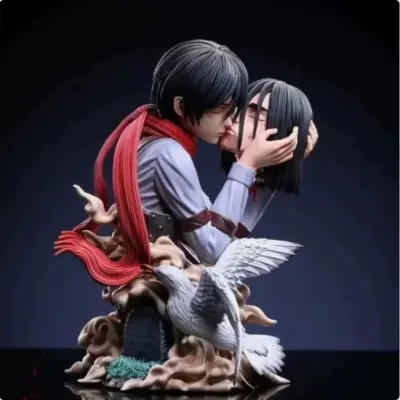 Attack on Titan Kiss of Death Mikasa Ackerman Hold Eren Jaeger GK Figure