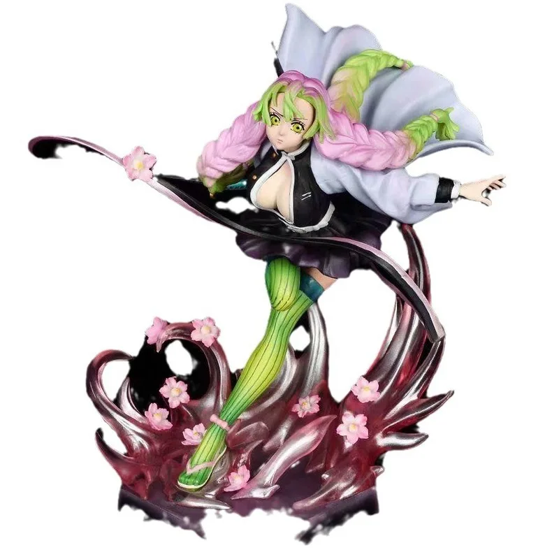 Hot 22cm Demon Slayer Kanroji Mitsuri Anime Figure Model Gk Statue - Image 4