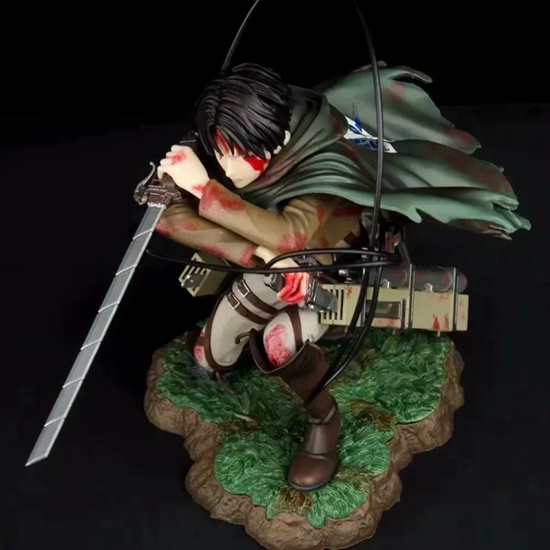 18cm Anime Attack On Titan Soldier Levi Ackerman Figure - Image 4