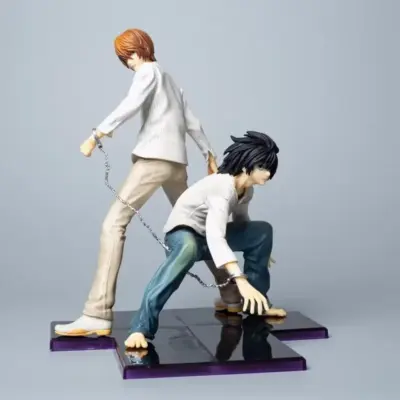 22cm New Cartoon Death Note Yagami Light&L GK Figure