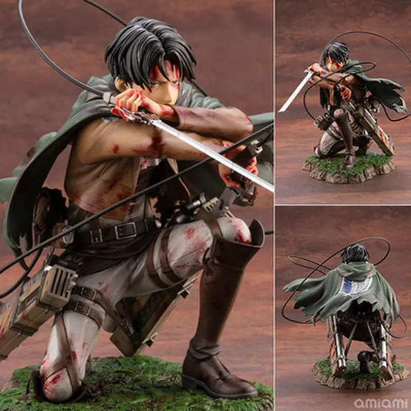 18cm Anime Attack On Titan Soldier Levi Ackerman Figure