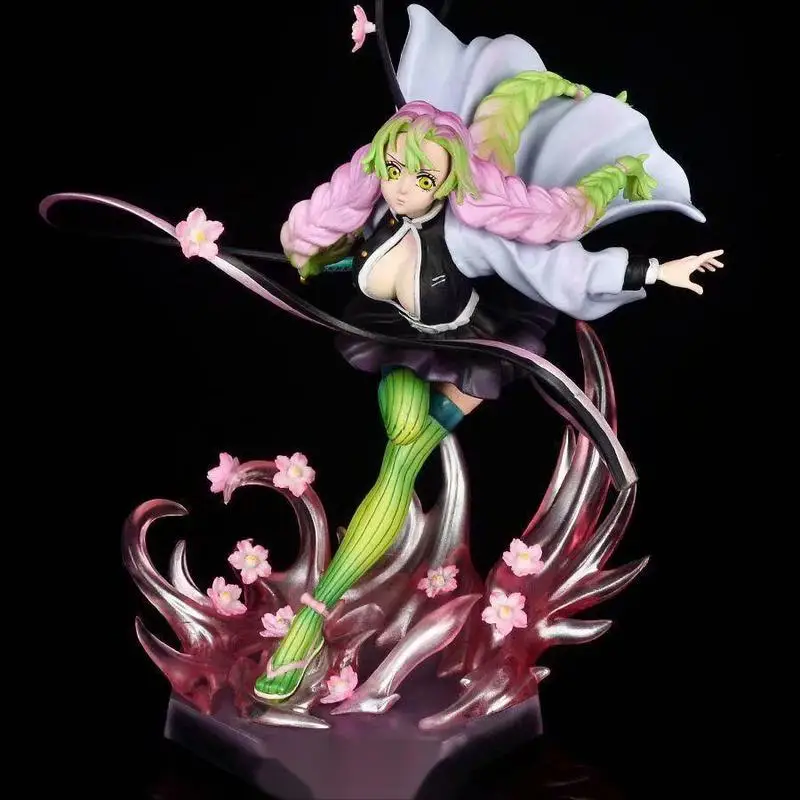 Hot 22cm Demon Slayer Kanroji Mitsuri Anime Figure Model Gk Statue