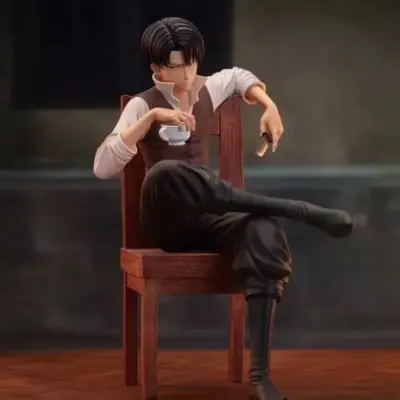 19cm Anime Attack on Titan Figures Levi Ackerman GK Figure